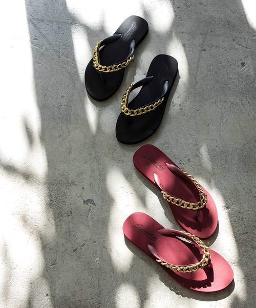 Julia Boutique（ジュリアブティック）の「チェーンデザインビーチサンダル/21181（サンダル・レディース・ブラック/レッド・38/39/36/37）」の20枚目の写真