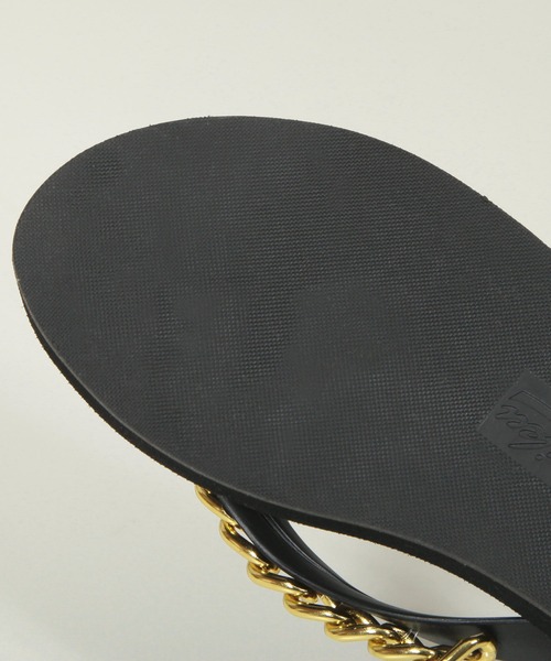 Julia Boutique（ジュリアブティック）の「チェーンデザインビーチサンダル/21181（サンダル・レディース・ブラック/レッド・38/39/36/37）」の9枚目の写真