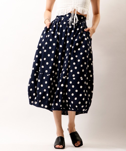 D*g*y（ディージーワイ）の「【D*g*y】ドットプリントバルーンスカート（スカート・レディース・ネイビー・M）」の9枚目の写真