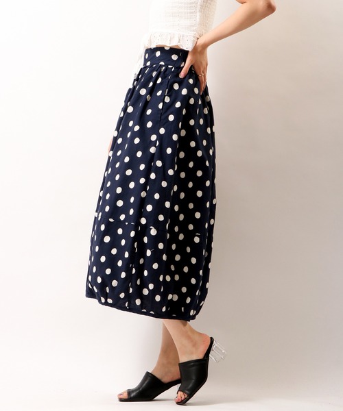 D*g*y（ディージーワイ）の「【D*g*y】ドットプリントバルーンスカート（スカート・レディース・ネイビー・M）」の8枚目の写真