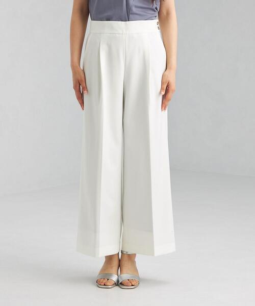 green label relaxing（グリーンレーベルリラクシング）の「◆CS リネコ ワイド パンツ ＜ホワイト＞（その他パンツ・レディース・オフホワイト・44/46/40/38/42/36/34）」の2枚目の写真