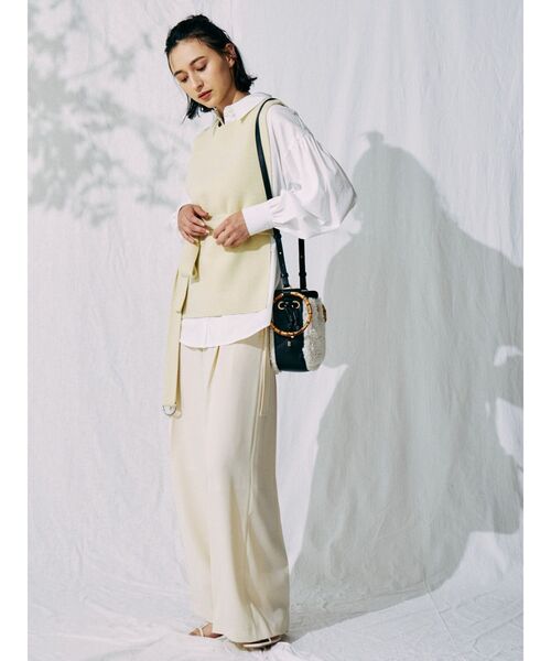 MERCURYDUO（マーキュリーデュオ）の「ボアブロッキング巾着バッグ（ハンドバッグ・レディース・ブラック/ブラウン・FREE）」の4枚目の写真