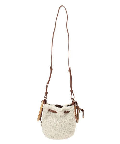 MERCURYDUO（マーキュリーデュオ）の「ボアブロッキング巾着バッグ（ハンドバッグ・レディース・ブラック/ブラウン・FREE）」の11枚目の写真