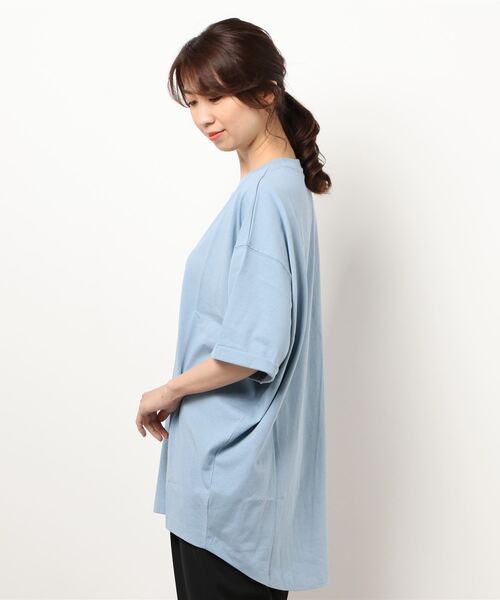 Lee（リー）の「【Lee】ＢＯＸロゴＴシャツ（Tシャツ/カットソー・レディース・サックスブルー/ブラック/ライム/ベージュ/ホワイト/ピンク・L/M）」の7枚目の写真