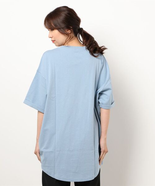 Lee（リー）の「【Lee】ＢＯＸロゴＴシャツ（Tシャツ/カットソー・レディース・サックスブルー/ブラック/ライム/ベージュ/ホワイト/ピンク・L/M）」の8枚目の写真