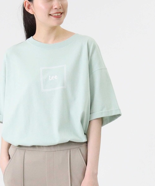 Lee（リー）の「【Lee】ＢＯＸロゴＴシャツ（Tシャツ/カットソー・レディース・サックスブルー/ブラック/ライム/ベージュ/ホワイト/ピンク・L/M）」の5枚目の写真