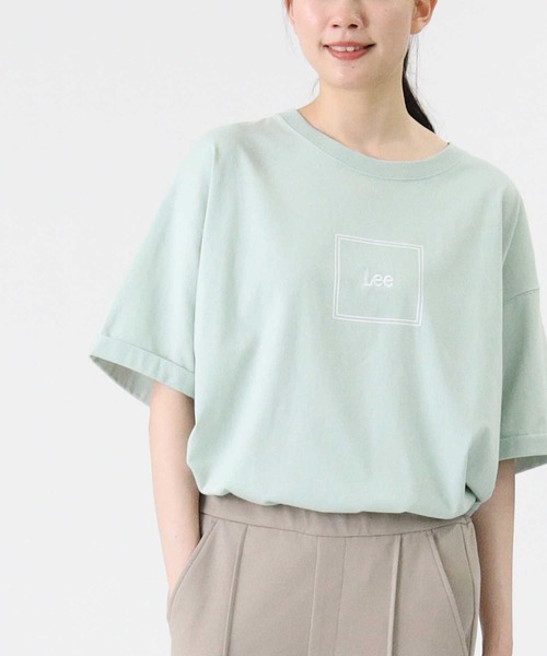 Lee（リー）の「【Lee】ＢＯＸロゴＴシャツ（Tシャツ/カットソー・レディース・サックスブルー/ブラック/ライム/ベージュ/ホワイト/ピンク・L/M）」の21枚目の写真