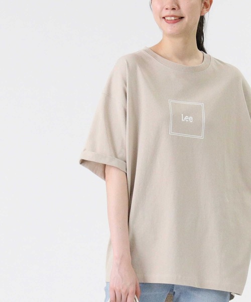 Lee（リー）の「【Lee】ＢＯＸロゴＴシャツ（Tシャツ/カットソー・レディース・サックスブルー/ブラック/ライム/ベージュ/ホワイト/ピンク・L/M）」の17枚目の写真