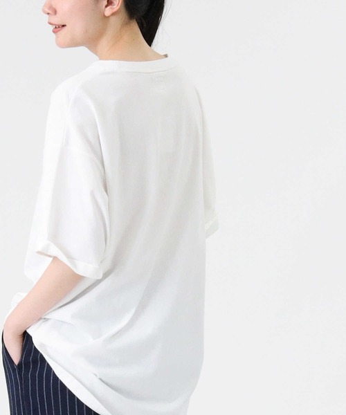 Lee（リー）の「【Lee】ＢＯＸロゴＴシャツ（Tシャツ/カットソー・レディース・サックスブルー/ブラック/ライム/ベージュ/ホワイト/ピンク・L/M）」の11枚目の写真