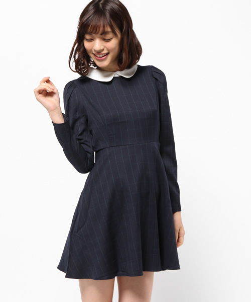 one after another NICE CLAUP（ワンアフターアナザーナイスクラップ）の「【ナイスクラップ】えりつきワンピース（ワンピース・レディース・その他1/その他2/グリーン/ブラック・FREE）」の4枚目の写真