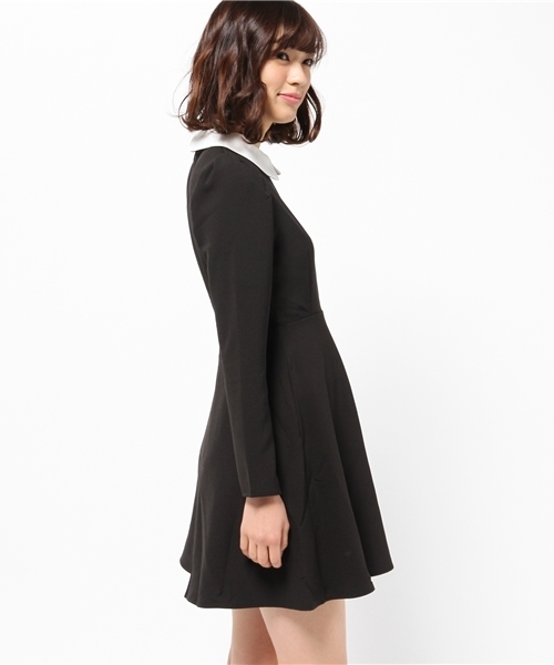 one after another NICE CLAUP（ワンアフターアナザーナイスクラップ）の「【ナイスクラップ】えりつきワンピース（ワンピース・レディース・その他1/その他2/グリーン/ブラック・FREE）」の9枚目の写真