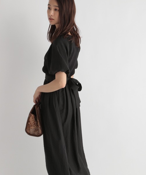 Andemiu（アンデミュウ）の「シフォンドッキングワンピース959382（ワンピース・レディース・ブラック/ベージュ/アイボリー・FREE）」の18枚目の写真