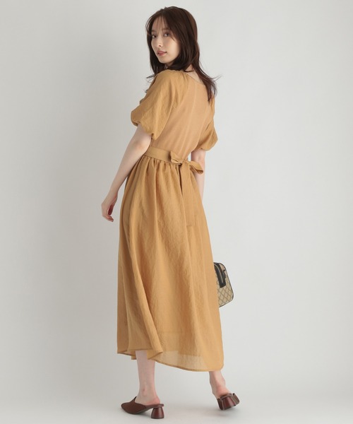 Andemiu（アンデミュウ）の「シフォンドッキングワンピース959382（ワンピース・レディース・ブラック/ベージュ/アイボリー・FREE）」の8枚目の写真