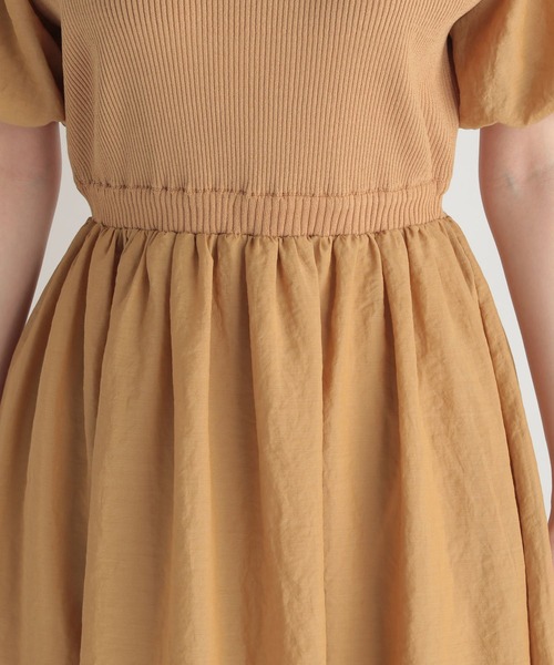 Andemiu（アンデミュウ）の「シフォンドッキングワンピース959382（ワンピース・レディース・ブラック/ベージュ/アイボリー・FREE）」の13枚目の写真