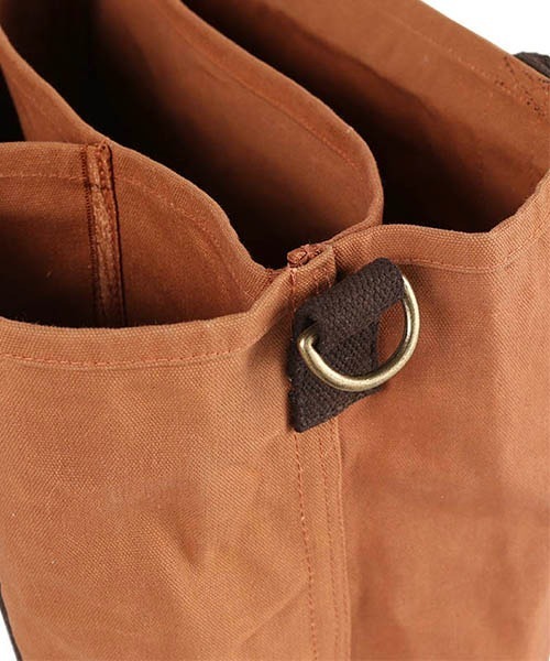 DULTON（ダルトン）の「WORKER BAG/仕切り付き 自立 トートバッグ（トートバッグ・メンズ・オリーブ/ブラウン系その他/ナチュラル・FREE）」の6枚目の写真