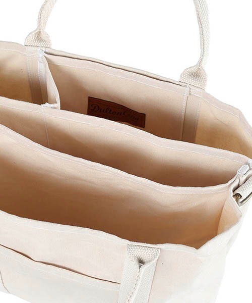 DULTON（ダルトン）の「WORKER BAG/仕切り付き 自立 トートバッグ（トートバッグ・メンズ・オリーブ/ブラウン系その他/ナチュラル・FREE）」の4枚目の写真