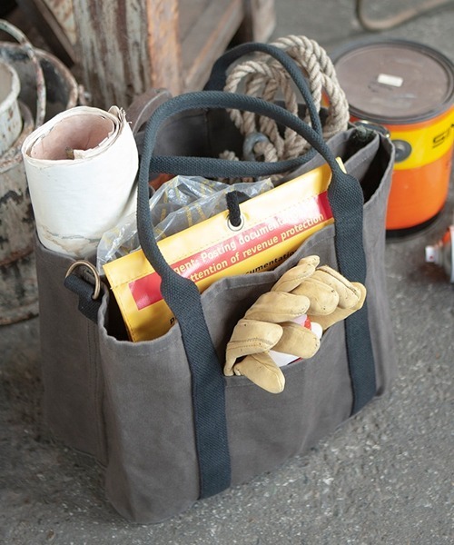 DULTON（ダルトン）の「WORKER BAG/仕切り付き 自立 トートバッグ（トートバッグ・メンズ・オリーブ/ブラウン系その他/ナチュラル・FREE）」の21枚目の写真