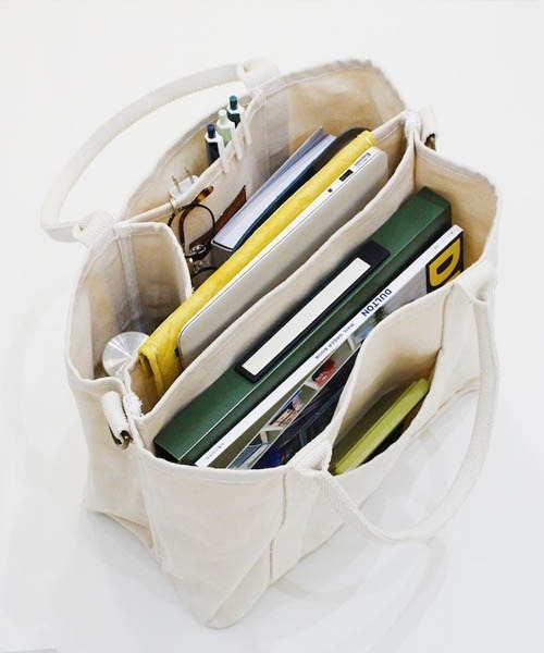 DULTON(ダルトン)の「WORKER BAG/仕切り付き 自立 トートバッグ(トートバッグ・レディース・オリーブ/ブラウン系その他/ナチュラル・FREE)」の14枚目の写真