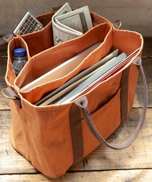 DULTON(ダルトン)の「WORKER BAG/仕切り付き 自立 トートバッグ(トートバッグ・レディース・オリーブ/ブラウン系その他/ナチュラル・FREE)」の16枚目の写真