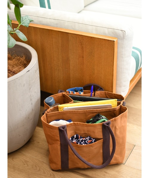 DULTON(ダルトン)の「WORKER BAG/仕切り付き 自立 トートバッグ(トートバッグ・レディース・オリーブ/ブラウン系その他/ナチュラル・FREE)」の11枚目の写真