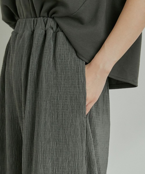 VIS（ビス）の「【美短】ジャージドッキングジャンプスーツ（つなぎ/オールインワン・レディース・チャコールグレー/ブラウン/ブラック・M/S）」の11枚目の写真