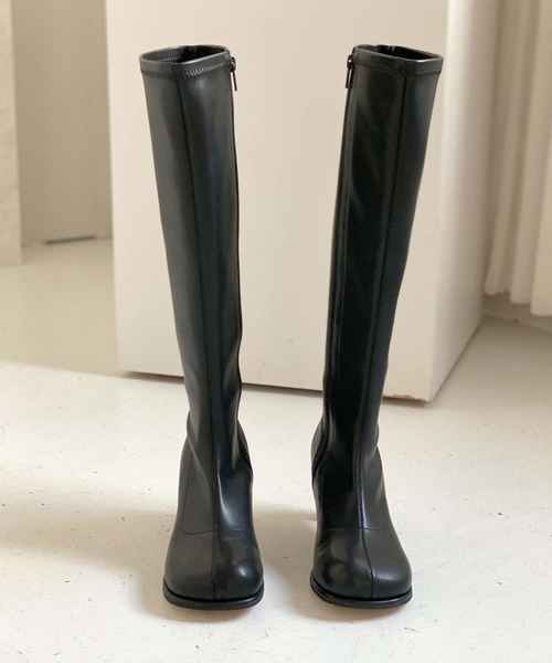 chuclla（チュクラ）の「Round block-toe long boots chs21a004 