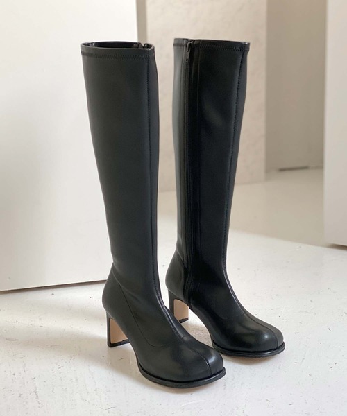 chuclla（チュクラ）の「Round block-toe long boots chs21a004 