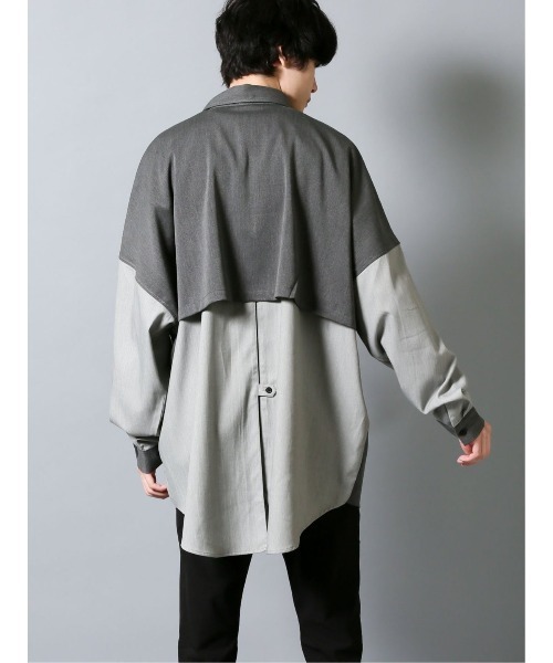 semantic design（セマンティックデザイン）の「セマンティックデザイン/semantic design クレイジー切替 長袖ビッグシャツ（シャツ/ブラウス・メンズ・グレー/ブラック・MEDIUM/LARGE）」の13枚目の写真