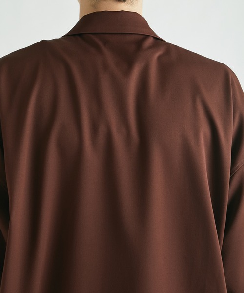 MR.GENTLEMAN(ミスタージェントルマン)の「【MISTERGENTLEMAN】STUDIOUS別注 DOUBLE BLEASTED L/S SHIRT(テーラードジャケット・メンズ・ブラウン/アイボリー/ブラック・M/L/FREE)」の14枚目の写真