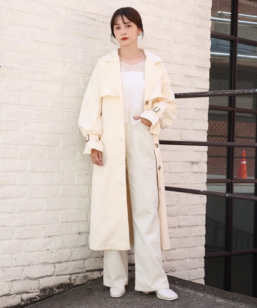 one after another NICE CLAUP（ワンアフターアナザーナイスクラップ）の「フェイクレザーストレッチブーツ（ブーツ・レディース・ブラック/アイボリー・S/M/L）」の20枚目の写真