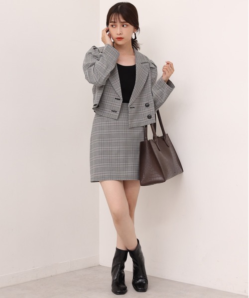 one after another NICE CLAUP（ワンアフターアナザーナイスクラップ）の「フェイクレザーストレッチブーツ（ブーツ・レディース・ブラック/アイボリー・S/M/L）」の8枚目の写真