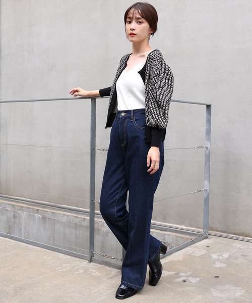 one after another NICE CLAUP（ワンアフターアナザーナイスクラップ）の「フェイクレザーストレッチブーツ（ブーツ・レディース・ブラック/アイボリー・S/M/L）」の12枚目の写真