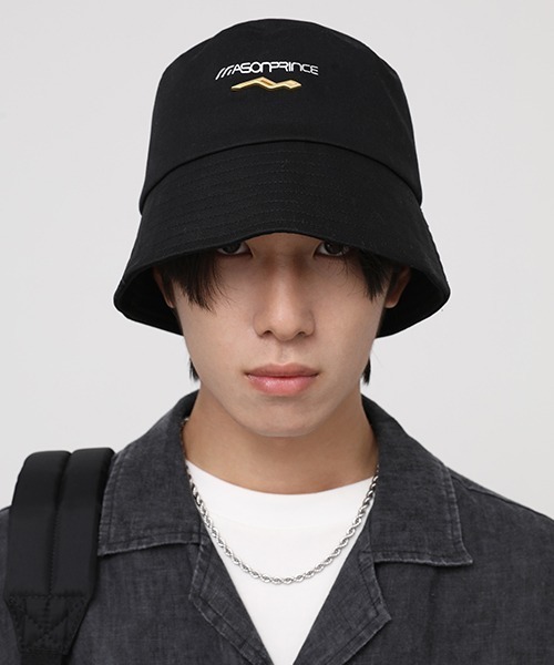 MASONPRINCE（メイソンプリンス）の「【MASONPRINCE】One point logo bucket hat MZ2035（ハット・メンズ・ベージュ/ブラック・FREE）」の6枚目の写真