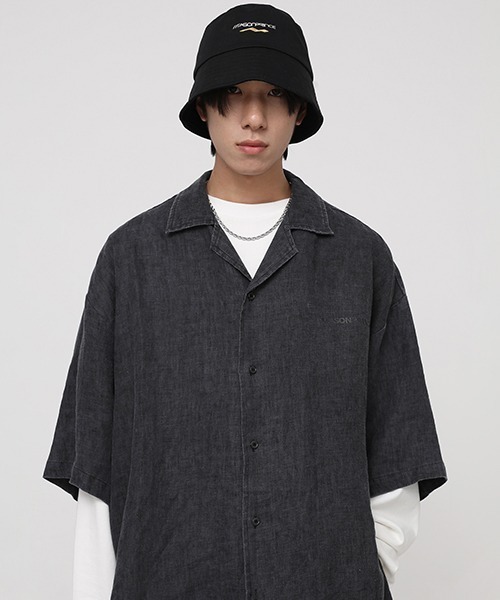 MASONPRINCE（メイソンプリンス）の「【MASONPRINCE】One point logo bucket hat MZ2035（ハット・メンズ・ベージュ/ブラック・FREE）」の9枚目の写真