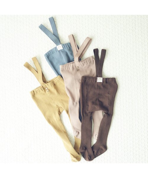 apres les cours（アプレレクール）の「サスペンダー付きタイツ（その他ベビーウェア・キッズ・ブラウン/ピンク/イエロー/ブルー・80）」の8枚目の写真