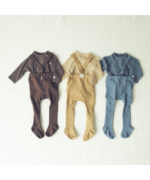 apres les cours（アプレレクール）の「サスペンダー付きタイツ（その他ベビーウェア・キッズ・ブラウン/ピンク/イエロー/ブルー・80）」の9枚目の写真