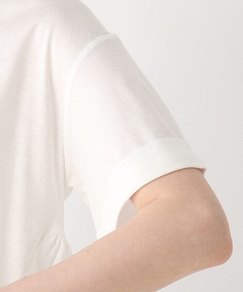 OPAQUE.CLIP（オペークドットクリップ）の「◆シルキースーピマ フハク切替フレアカットソー【WEB限定サイズ】（Tシャツ/カットソー・レディース・ライトグレー/ブラック/モスグリーン/ホワイト系・40/38/42/36/34）」の19枚目の写真