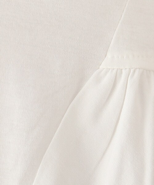 OPAQUE.CLIP（オペークドットクリップ）の「◆シルキースーピマ フハク切替フレアカットソー【WEB限定サイズ】（Tシャツ/カットソー・レディース・ライトグレー/ブラック/モスグリーン/ホワイト系・40/38/42/36/34）」の7枚目の写真