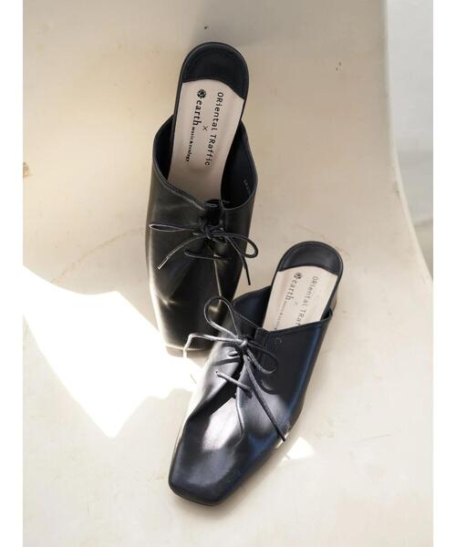 ORiental TRaffic(オリエンタルトラフィック)の「ORiental TRaffic レースアップスリッパ *(サンダル・レディース・アイボリー/ブラック・S/M/L)」の3枚目の写真