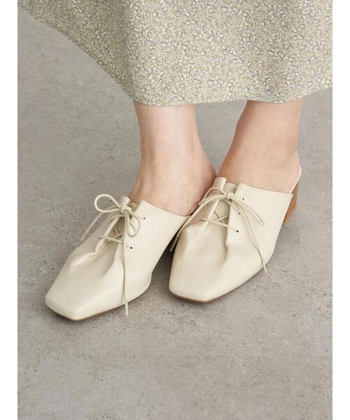 ORiental TRaffic(オリエンタルトラフィック)の「ORiental TRaffic レースアップスリッパ *(サンダル・レディース・アイボリー/ブラック・S/M/L)」の6枚目の写真