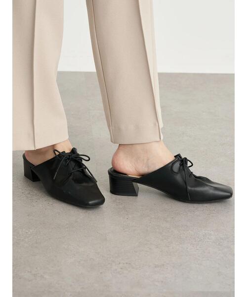 ORiental TRaffic(オリエンタルトラフィック)の「ORiental TRaffic レースアップスリッパ *(サンダル・レディース・アイボリー/ブラック・S/M/L)」の9枚目の写真