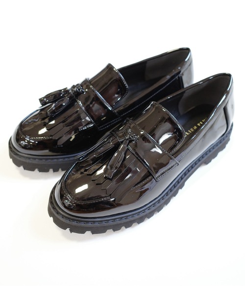 AmiAmi(アミアミ)の「厚底キルトタッセルローファー(ローファー・レディース・ブラック/ブラウン/ブラック系その他/グレイッシュベージュ・LL/3L/S/M/L/4L)」の9枚目の写真