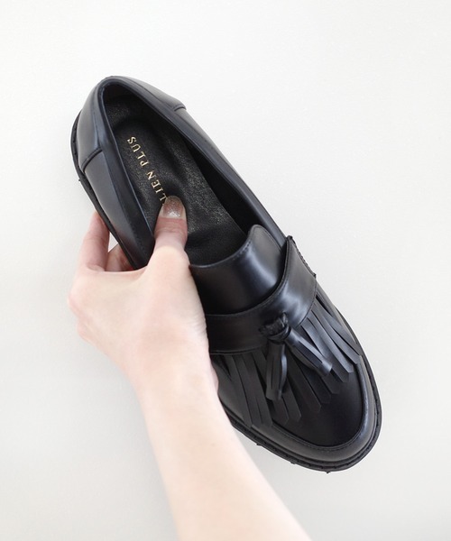 AmiAmi(アミアミ)の「厚底キルトタッセルローファー(ローファー・レディース・ブラック/ブラウン/ブラック系その他/グレイッシュベージュ・LL/3L/S/M/L/4L)」の15枚目の写真