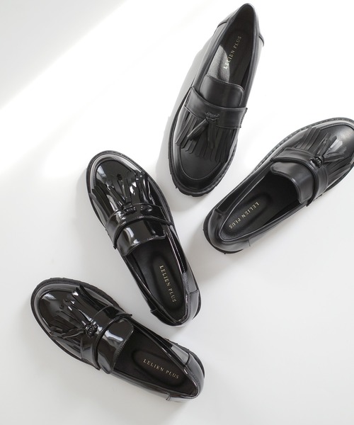 AmiAmi(アミアミ)の「厚底キルトタッセルローファー(ローファー・レディース・ブラック/ブラウン/ブラック系その他/グレイッシュベージュ・LL/3L/S/M/L/4L)」の17枚目の写真