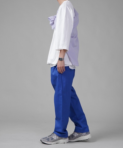 SPINNS（スピンズ）の「【ゆったりシルエット】スーパーワイド６分袖カットソー（Tシャツ/カットソー・メンズ・ホワイト/サックスブルー/グリーン/チャコール・M/L）」の18枚目の写真