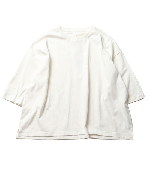 SPINNS（スピンズ）の「【ゆったりシルエット】スーパーワイド６分袖カットソー（Tシャツ/カットソー・メンズ・ホワイト/サックスブルー/グリーン/チャコール・M/L）」の19枚目の写真