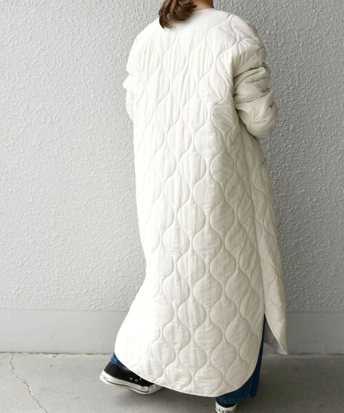 SHIPS ホワイト ロングコート 38 セール】 〈手洗い可能〉ロング ステンカラー コート 24SS