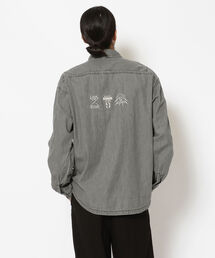 AVIREX | 【TYPE BLUE/タイプブルー】長袖 デニム MA-1 シャツ /  LONG SLEEVE DENIM MA-1 SHIRT / アヴィレックス / AVIREX(シャツ/ブラウス)