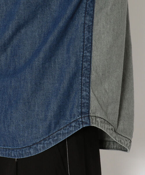 AVIREX（アヴィレックス）の「【TYPE BLUE/タイプブルー】長袖 デニム MA-1 シャツ /  LONG SLEEVE DENIM MA-1 SHIRT / アヴィレックス / AVIREX（シャツ/ブラウス・メンズ・ブラック/ライトインディゴブルー/その他・XX-LARGE/X-LARGE/MEDIUM/LARGE）」の12枚目の写真