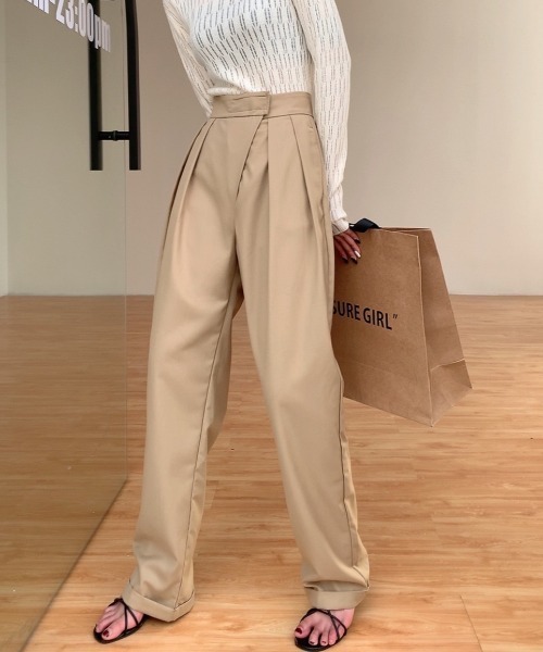 Diosfront（ディオスフロント）の「テープベルトカラータックスラックス（スラックス・レディース・ブラック/モカ/ベージュ/ネイビー・S/M/L/XL）」の19枚目の写真